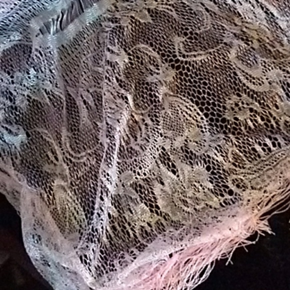 Pastel Pink Thin Knit Fringe Fashion Scarf - Picture 3 of 8